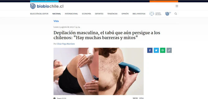 Depilación masculina, el tabú que aún persigue a los chilenos: "Hay muchas barreras y mitos"